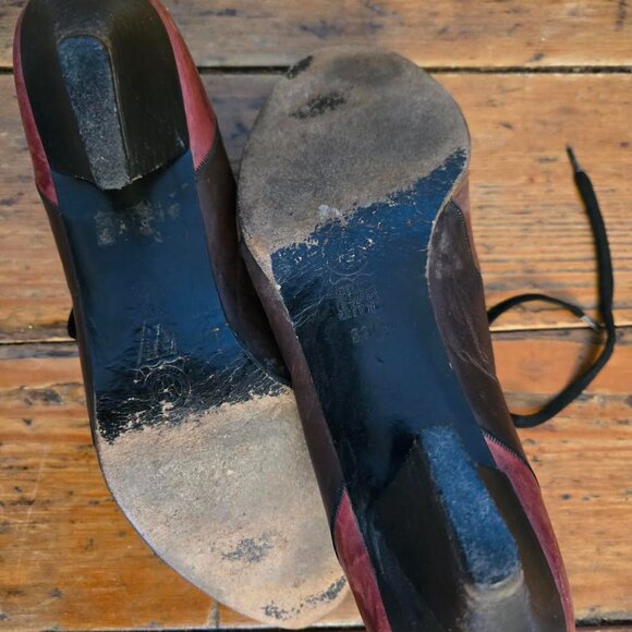 Maripe Vintage Soft Leather Patchwork Heels Retro style, perfect for Autumn! - Picture 11 of 11